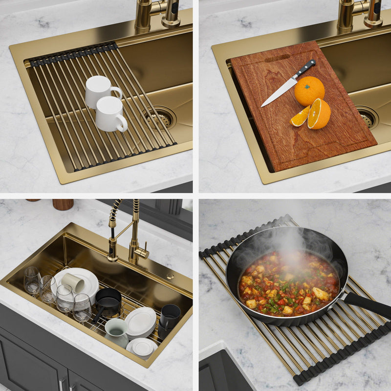 Drop In Kitchen Sink Stainless Steel 16 Gauge