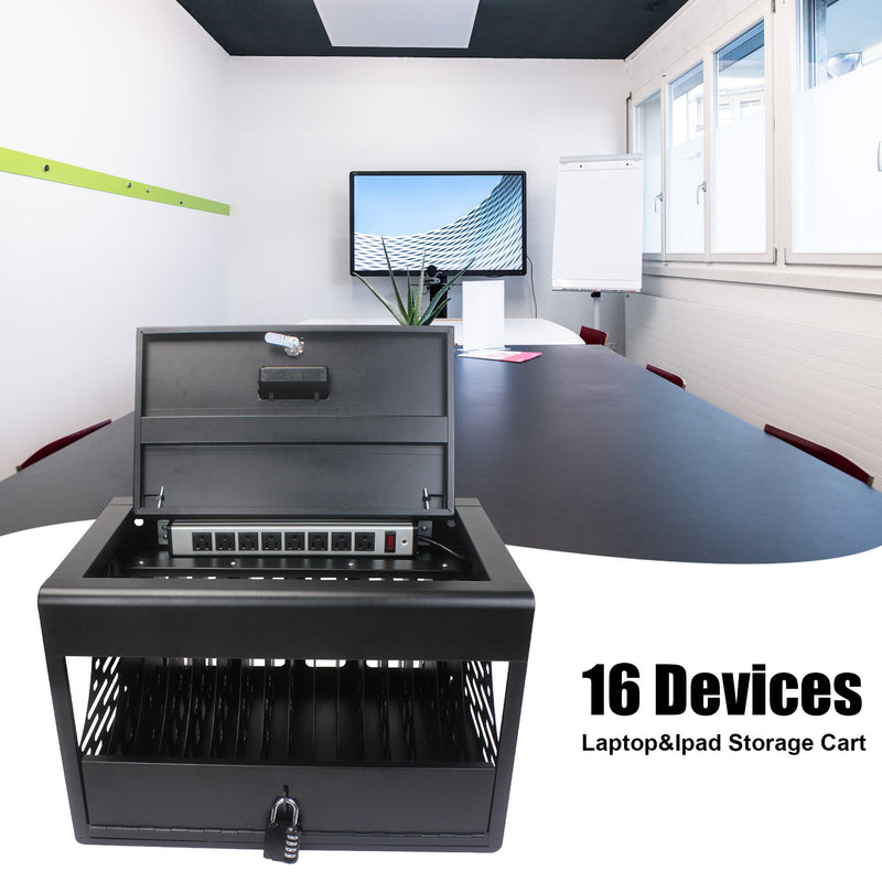 16 Bay Charging Cabinet For Laptop book, Locking Charging Station