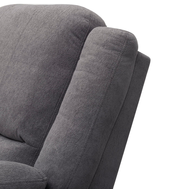 3 Piece Reclining Sofa Set With 150° Deep Recline, 3 Seat Couch, Loveseat & Single Recliner - Gray