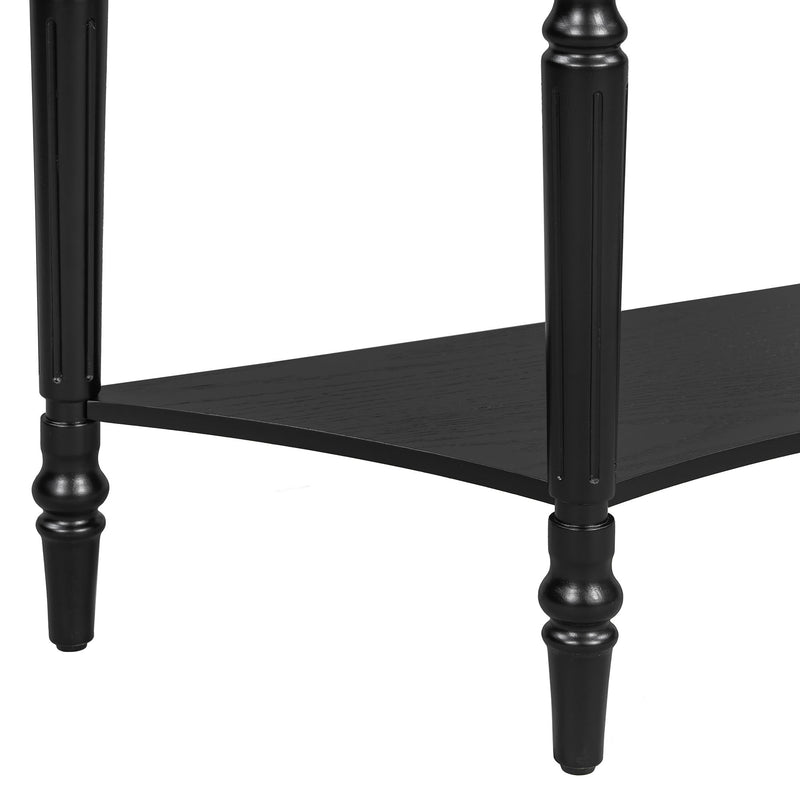 Half Moon Console Table With Drawer & Shelf