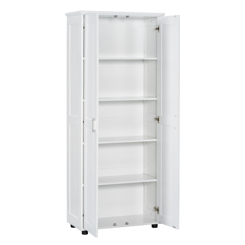 Storage Cabinet With Adjustable Shelves, 2 Doors, Rectangle Design For Bathroom