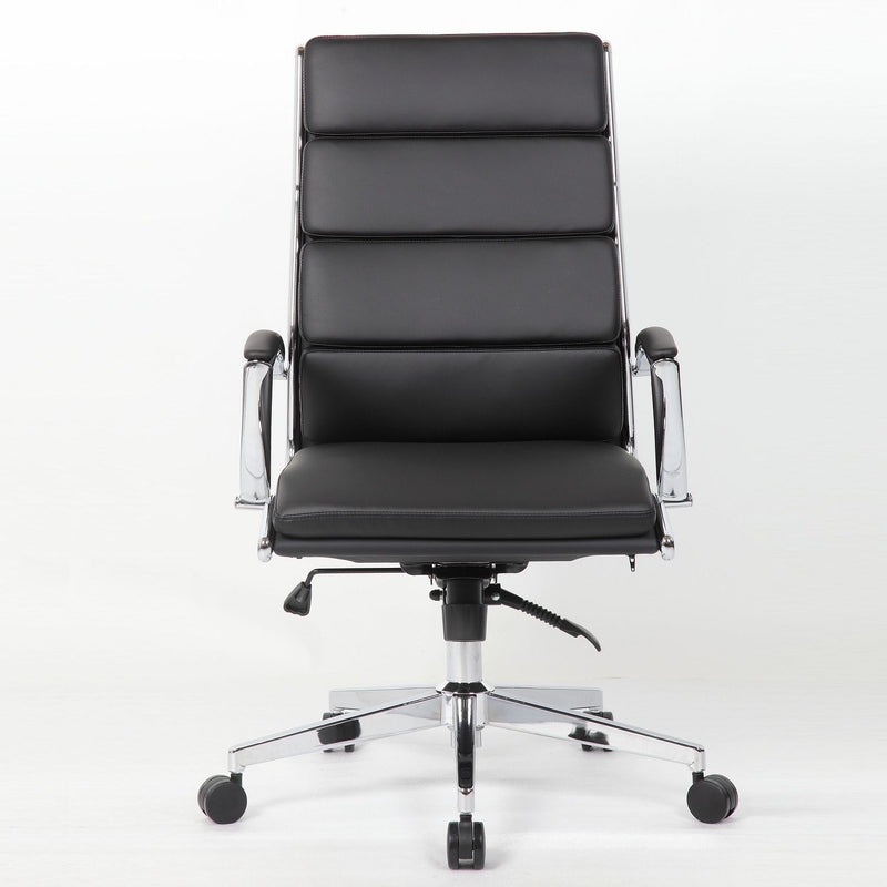 Breathable Mid Back Swivel Computer Chair With Foldable Armrest - Black