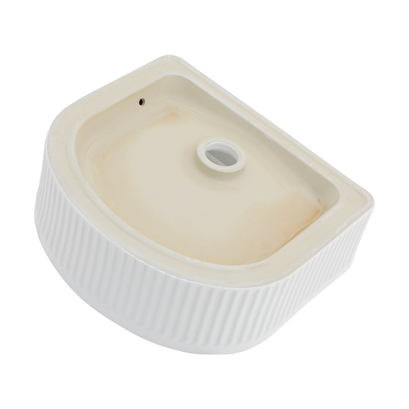 Vessel Bathroom Sink With Design - White