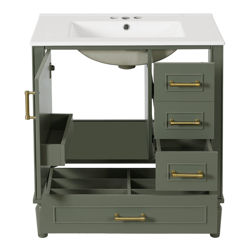 Traditional Bathroom Vanity Set With Soft Close Doors