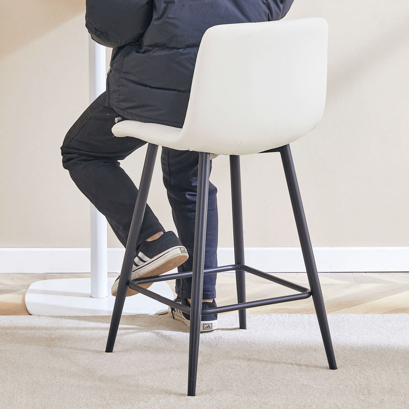 Bar Chair Set Comfortable With Metal Legs And Ergonomic Design