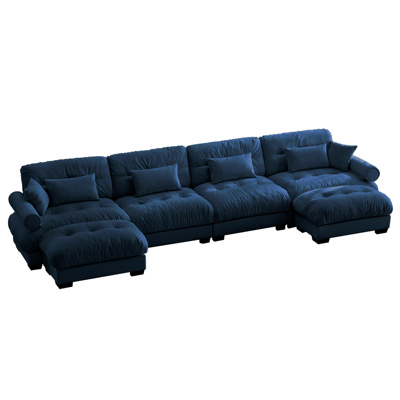 Super Comfort Oversized Modular Sectional Sofa With Movable Ottoman