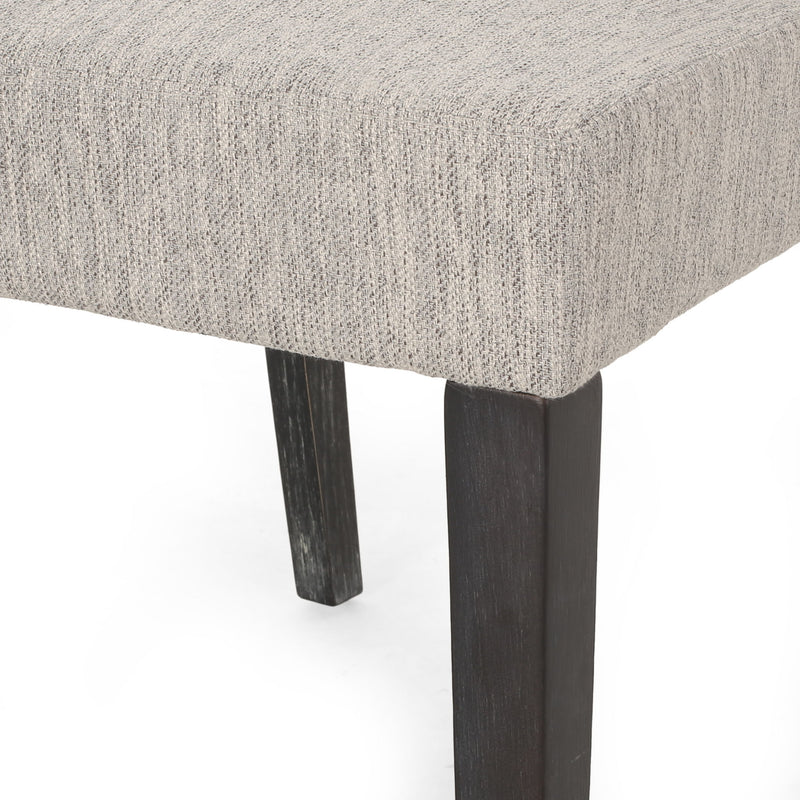 Contemporary Dining Chair With Upholstered Seating And Tapered Legs