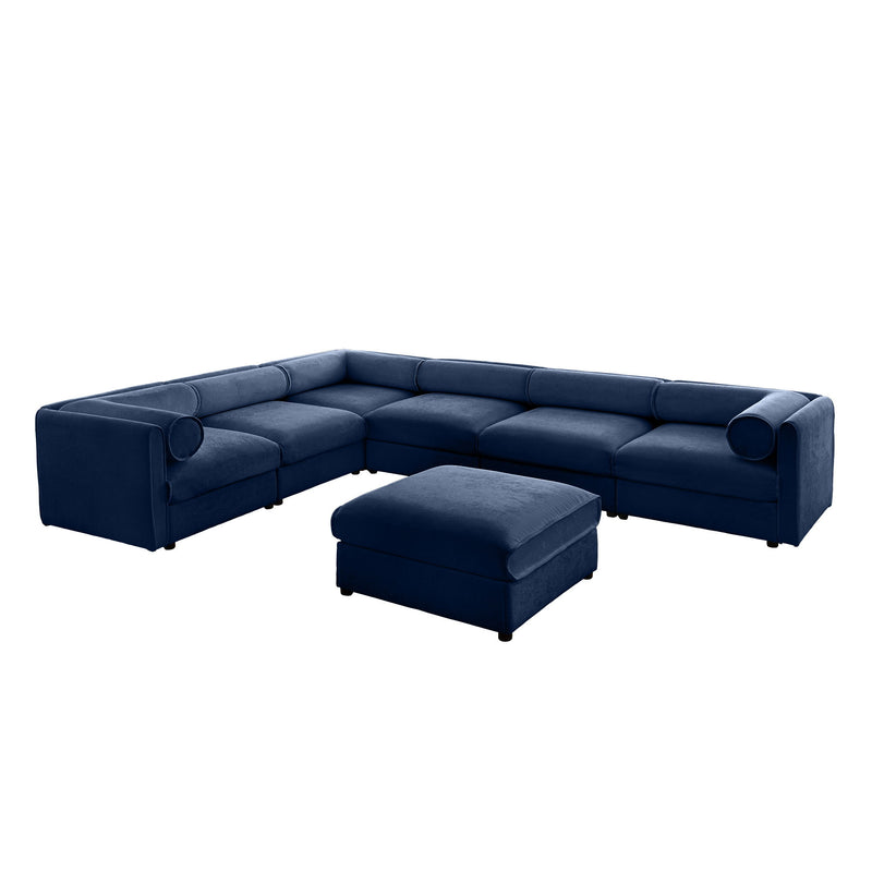 Contemporary Elegant Sofa With Storage And Ottoman