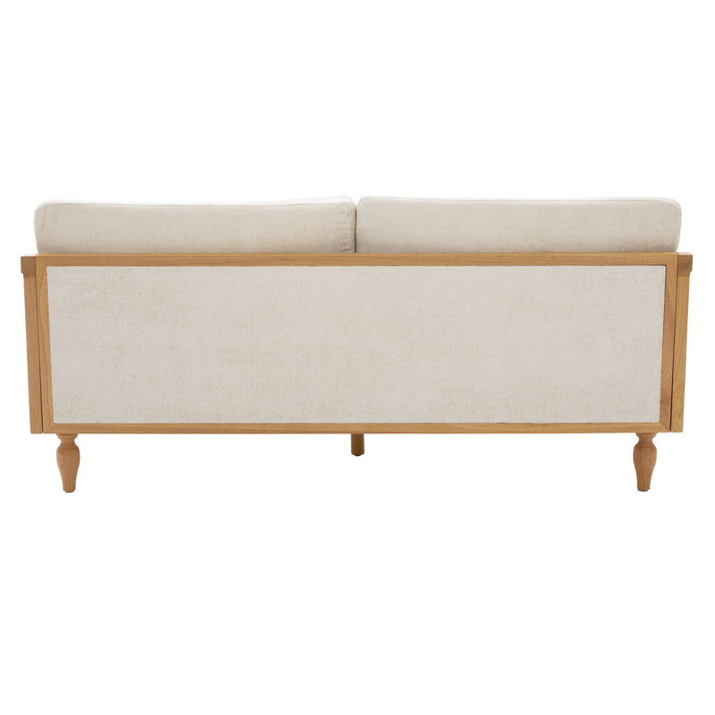 Loveseat Sofa With Armrests - Black