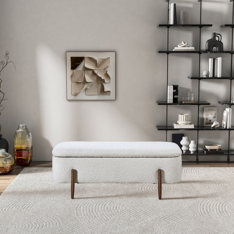 Sarna - Storage Bench - Ivory