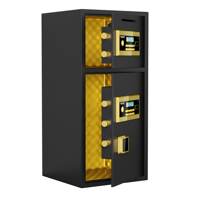Large Double Door Coin Operated Safe, Digital Security Safe With Fireproof And Waterproof Bag