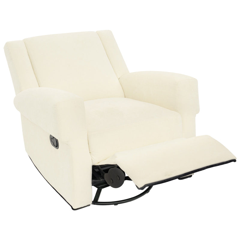 Manual Recliner Chair With Swivel Rocker Function, Dual Recline Angles