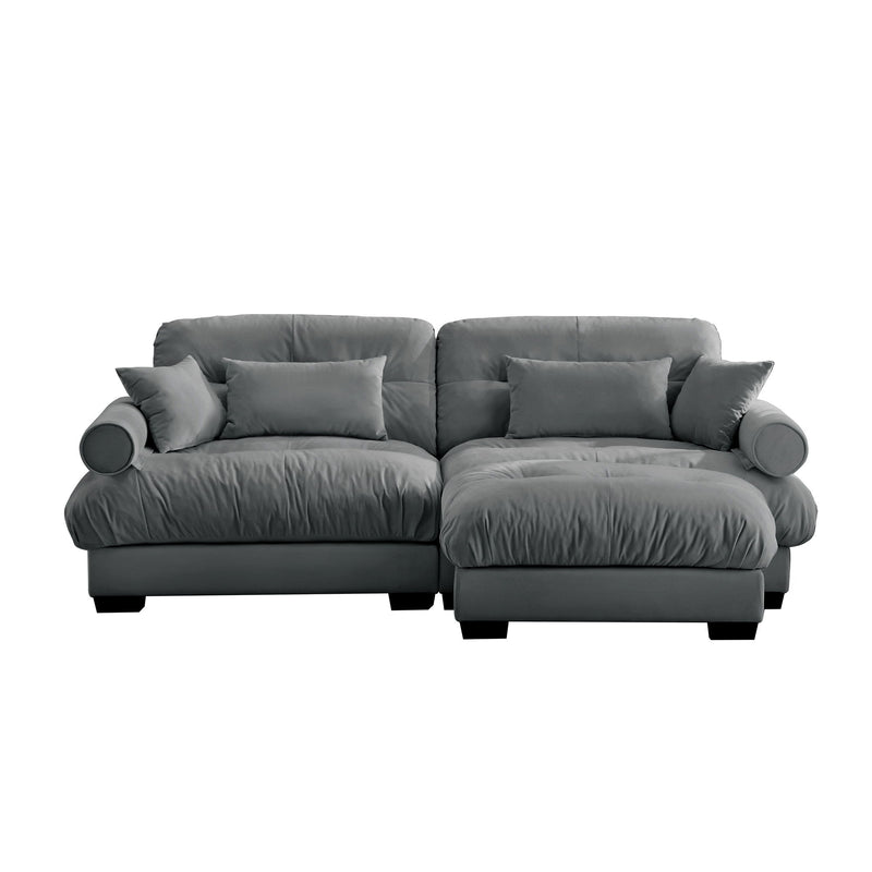 Super Comfort Oversized Modular Sectional Sofa With Movable Ottoman