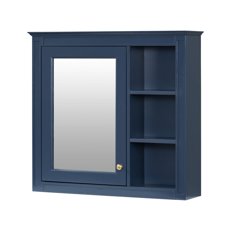 Wall Mounted Medicine Cabinet With Mirror And 3 Open Shelves