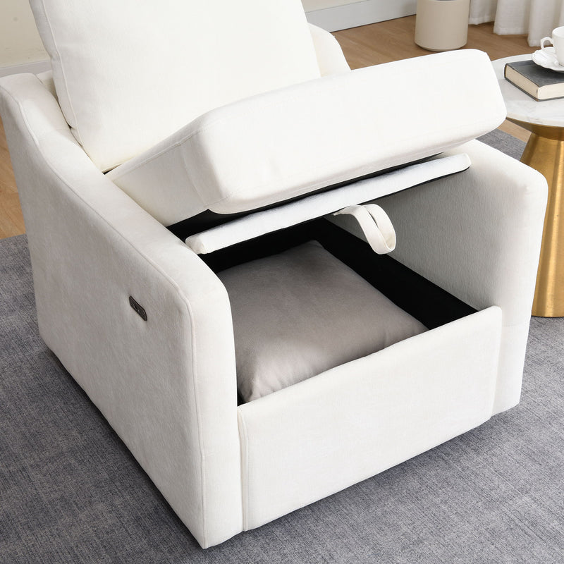 Swivel Arm Chair With Soft, Comfy Accent Chair For Living Room