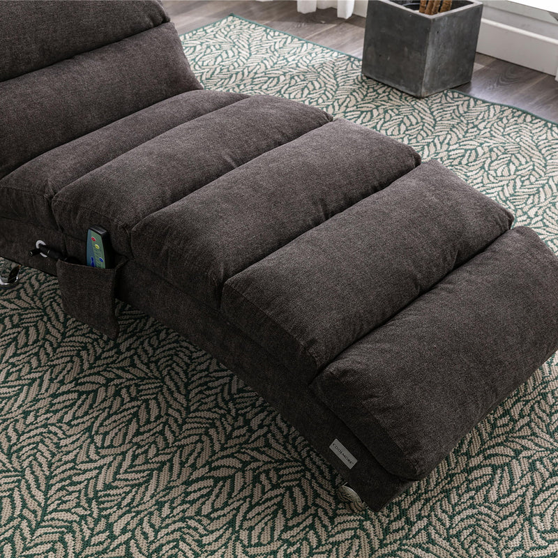 Massage Chaise Lounge Indoor With Remote Control, Ergonomic Electric Massage Lounger