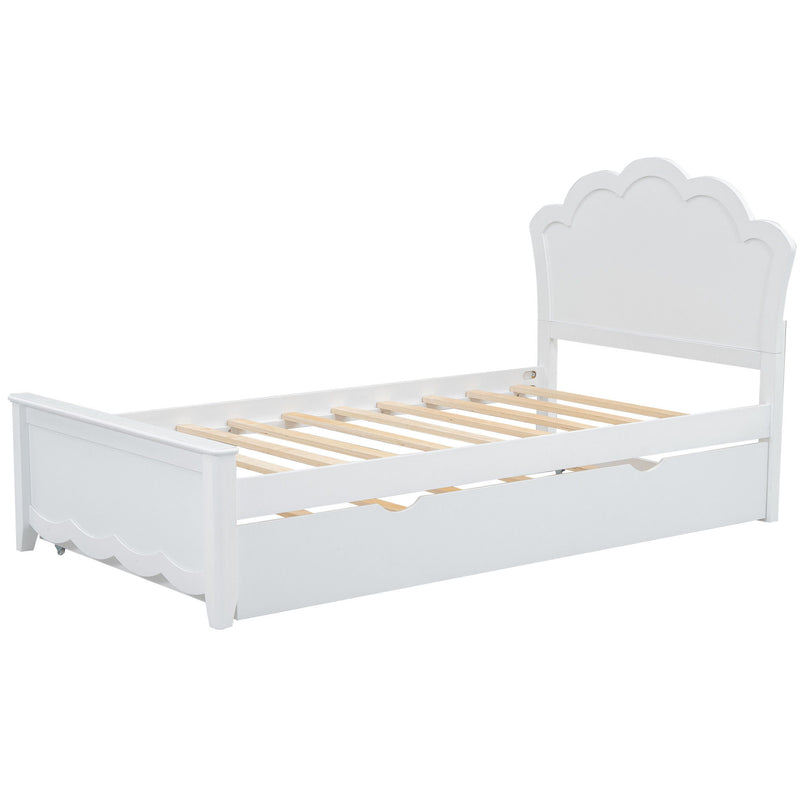 Platform Bed With Headboard And Trundle