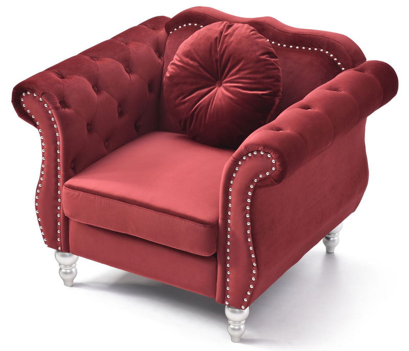 Chic Transitional Flared Arm Chair