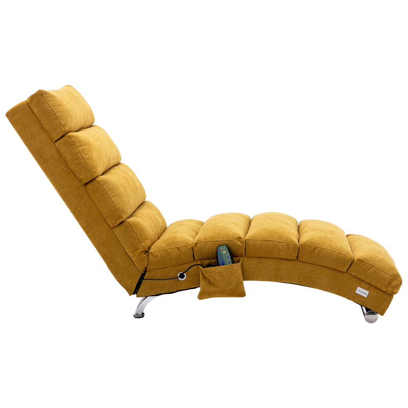 Massage Chaise Lounge Indoor With Remote Control, Ergonomic Electric Massage Lounger
