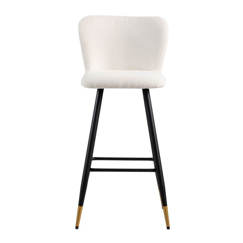 Modern Style Barstool, Tipped Ends, Suitable For Various Decoration Styles - White