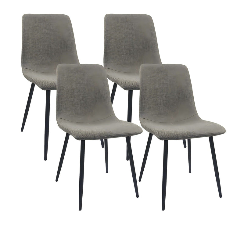 Modern Upholstered Dining Chairs With Cushion Seat And Sturdy Legs (Set of 4)