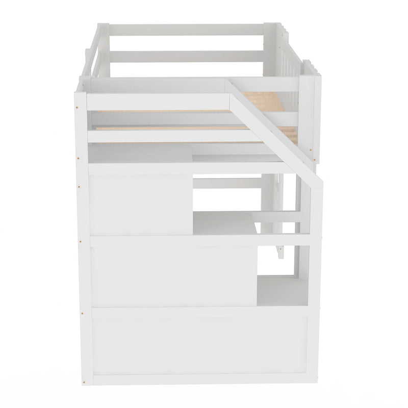 Loft Bed With Storage Staircase And Windows