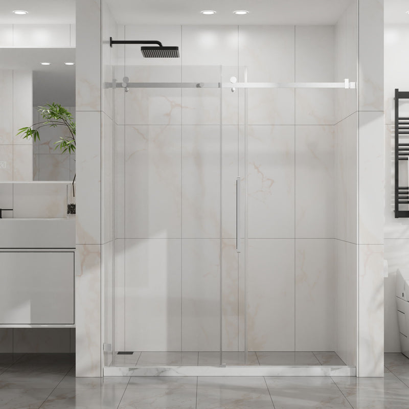 Frameless Tub Sliding Shower Door With Easy Clean Coating
