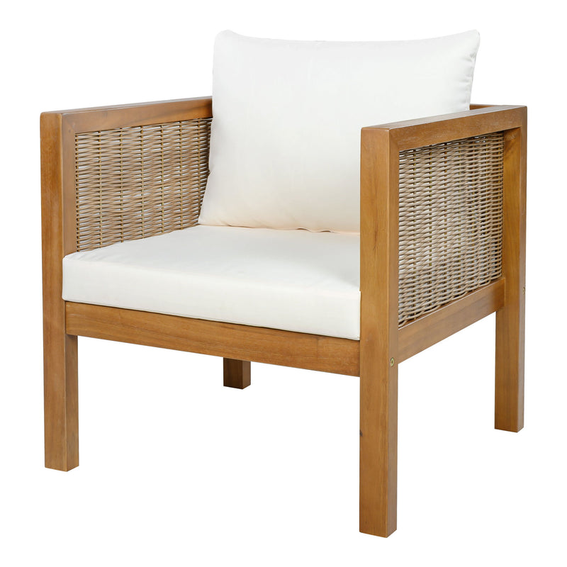 2 Piece Outdoor Armchair Set With Cushion