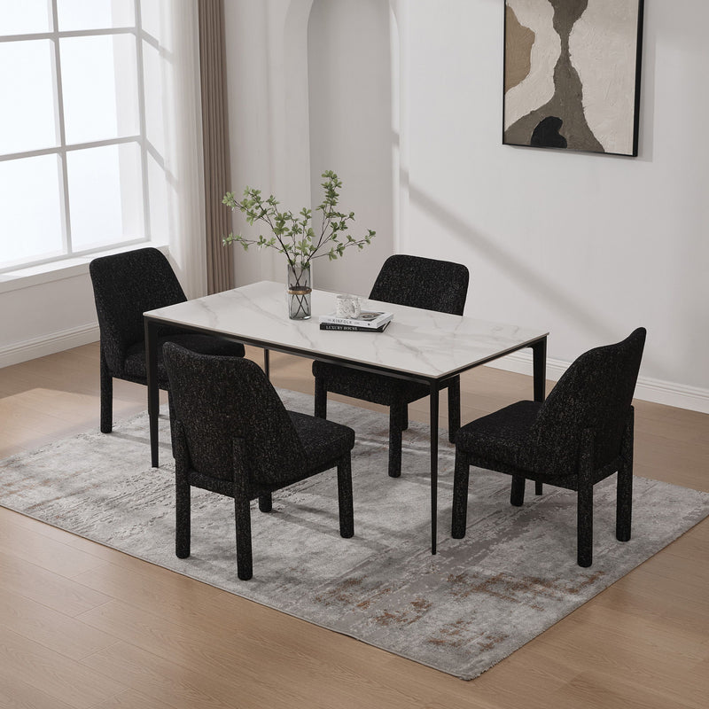 Wide Minimalist Dining Chair