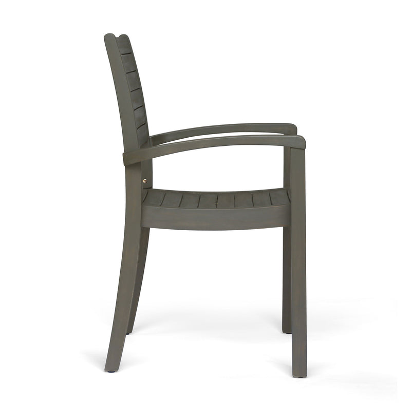 Outdoor Dining Chair, Stacking Design For Patio