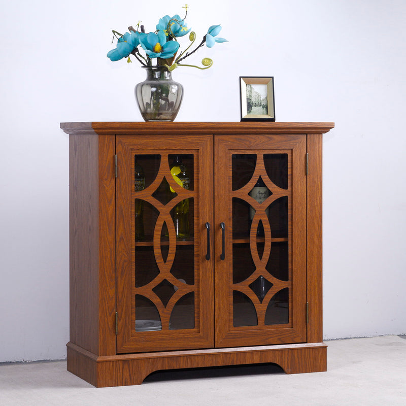 Spacious Sideboard With Adjustable Shelf Storage - Dark Oak