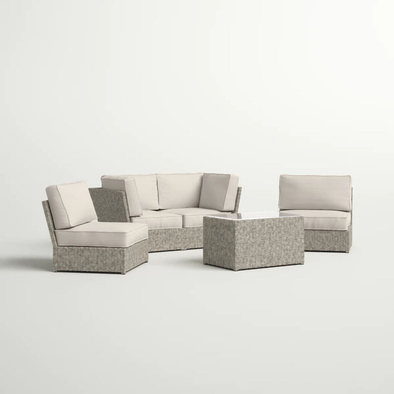 Stylish Modular Wicker Patio Seating Group