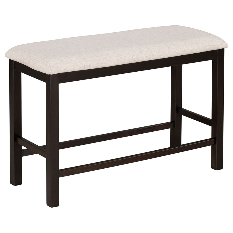 Counter Height Dining Set With Shelf, 4 Chairs And Bench