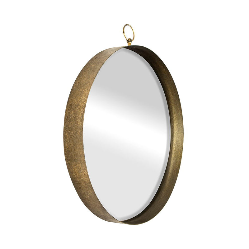 Round Mirror, Circle Mirror With Iron Frame For Living Room Bedroom Vanity Entryway, Hallway