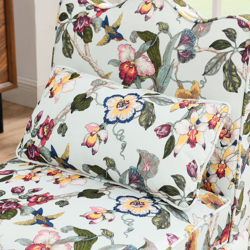 Stylish Flannel Dining Chair With Soft Cushion And Backrest