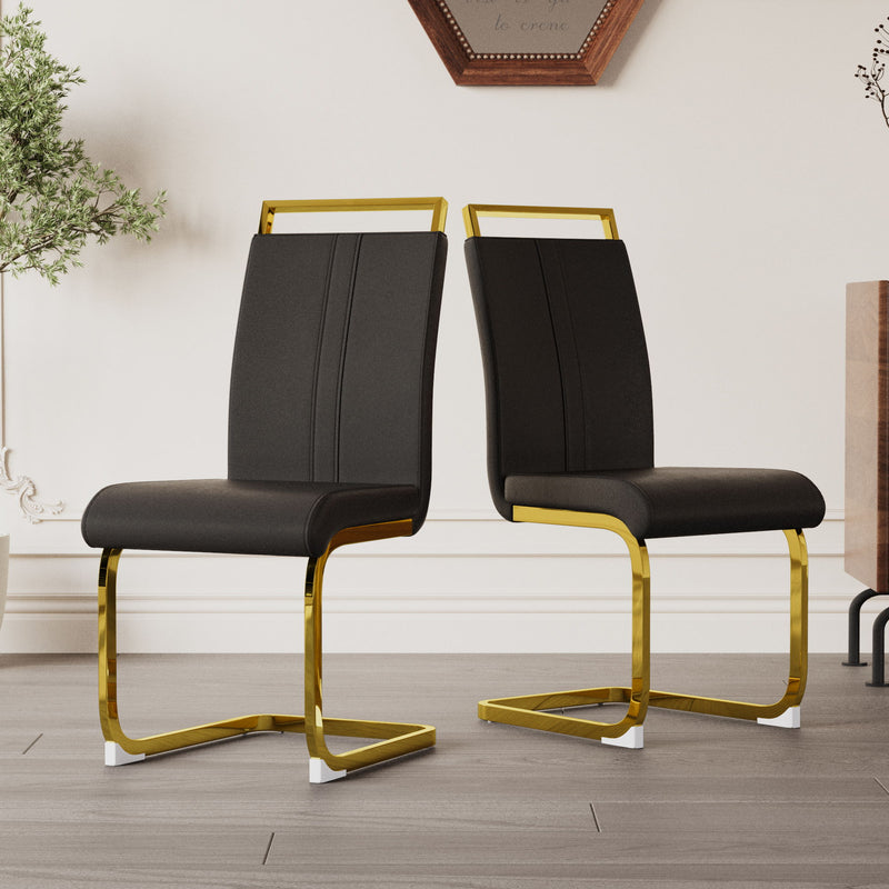 Side Dining Room Chair, Padded Seat High Back
