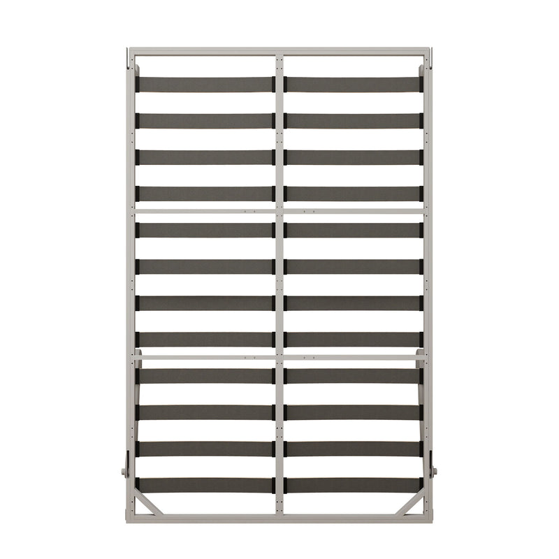 Queen Size Vertical Murphy Wall Cabinet Folding Bed With Automatic Legs - Gray