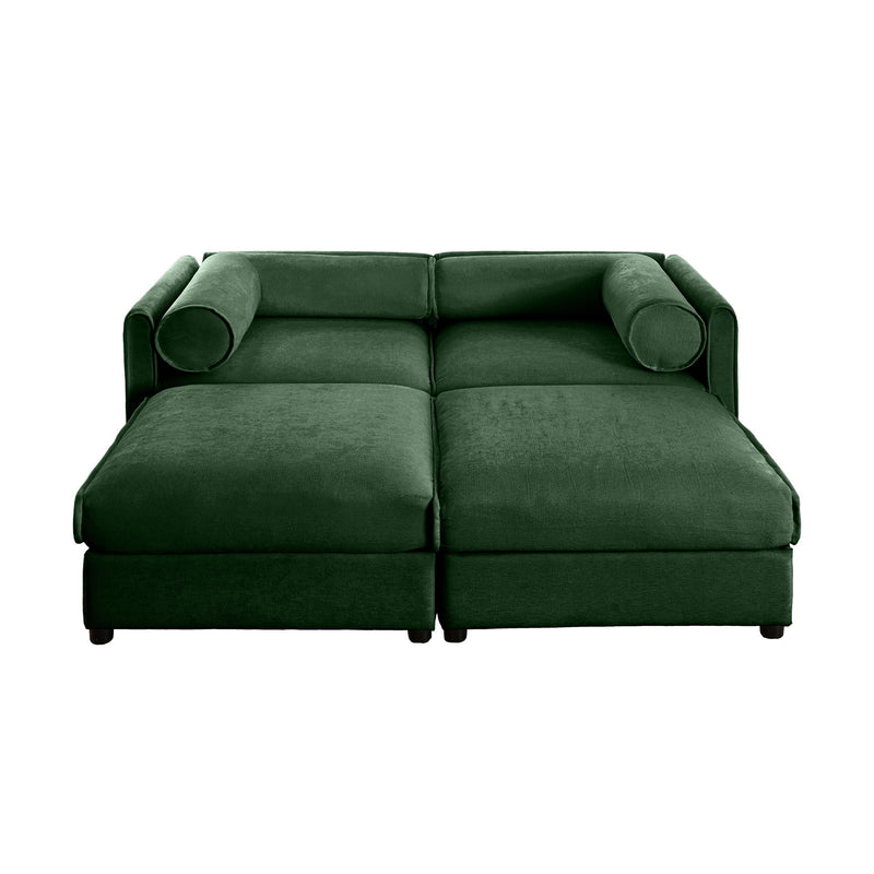 Contemporary Elegant Sofa With Storage And Ottoman