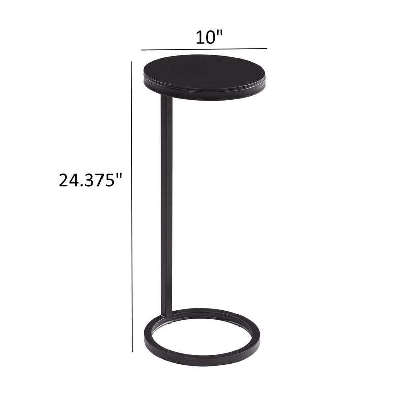 Yancey - Round Accent Table - Antique Bronze