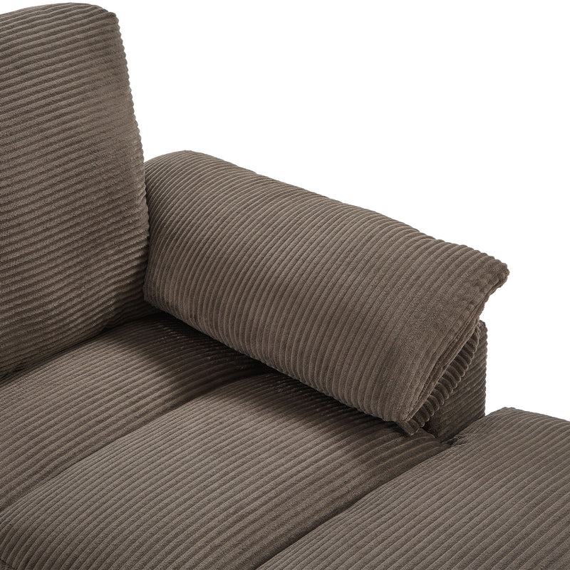 Modern U - Shaped Sectional Sofa With Storage Ottomans, USB Ports, And Cup Holders