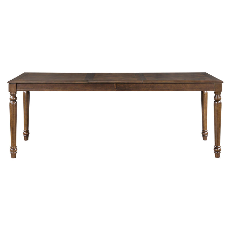 Rectangular Dining Table With Framed Top And Turned Legs - Walnut