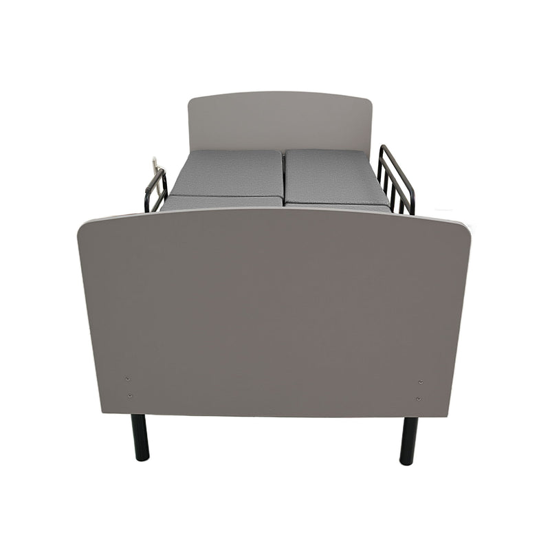 Dual Motor 3 In 1 Electric Nursing Bed Convertible To Wheelchair & Stretcher - Gray