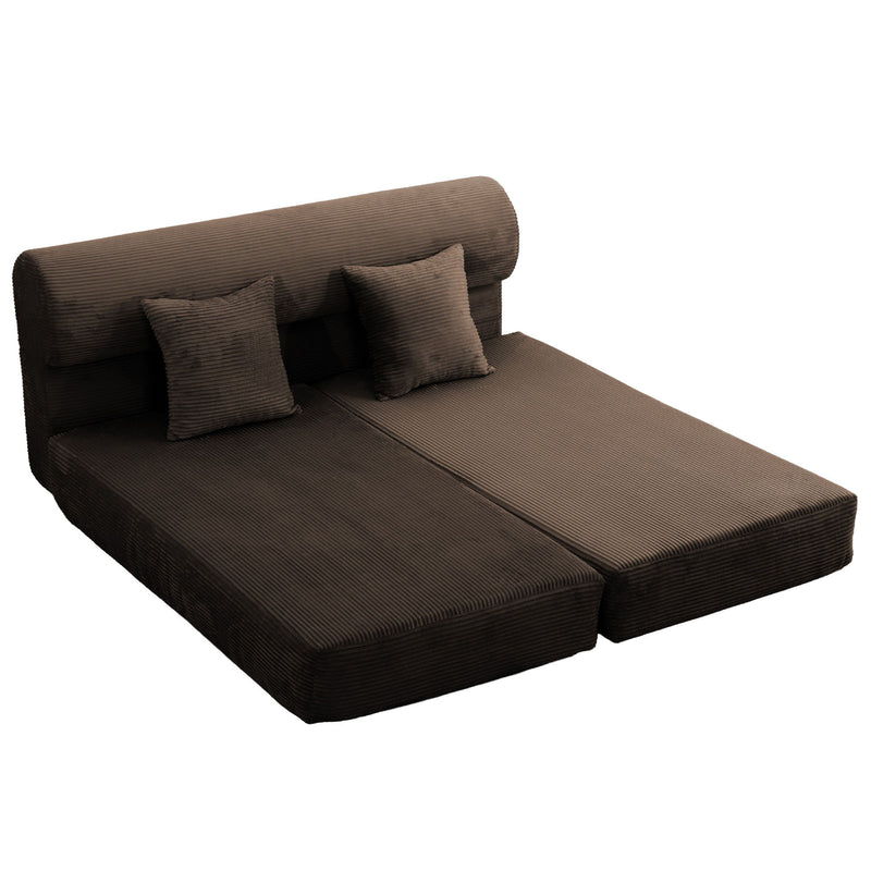 Convertible Sofa Bed, 2 Seater Fold Out Floor Couch