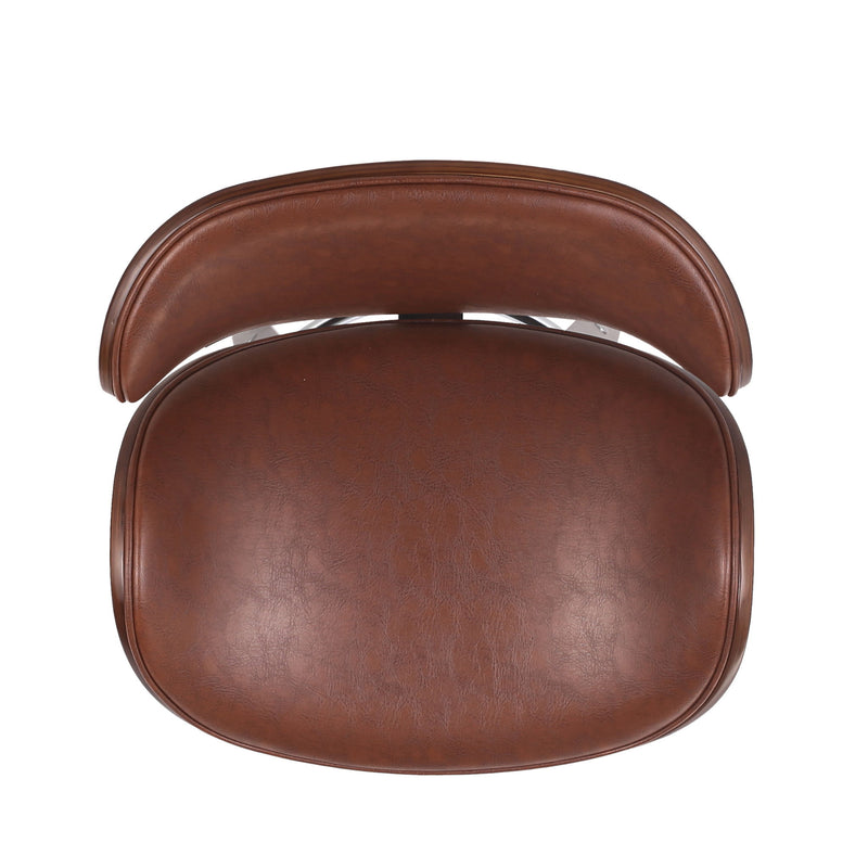 Lumos - Mid Century Modern Upholstered Swivel Barstool