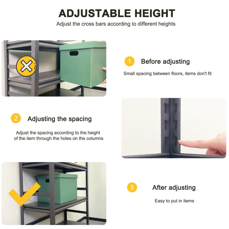 5 Tier Heavy Duty Shelving Unit Adjustable Shelving