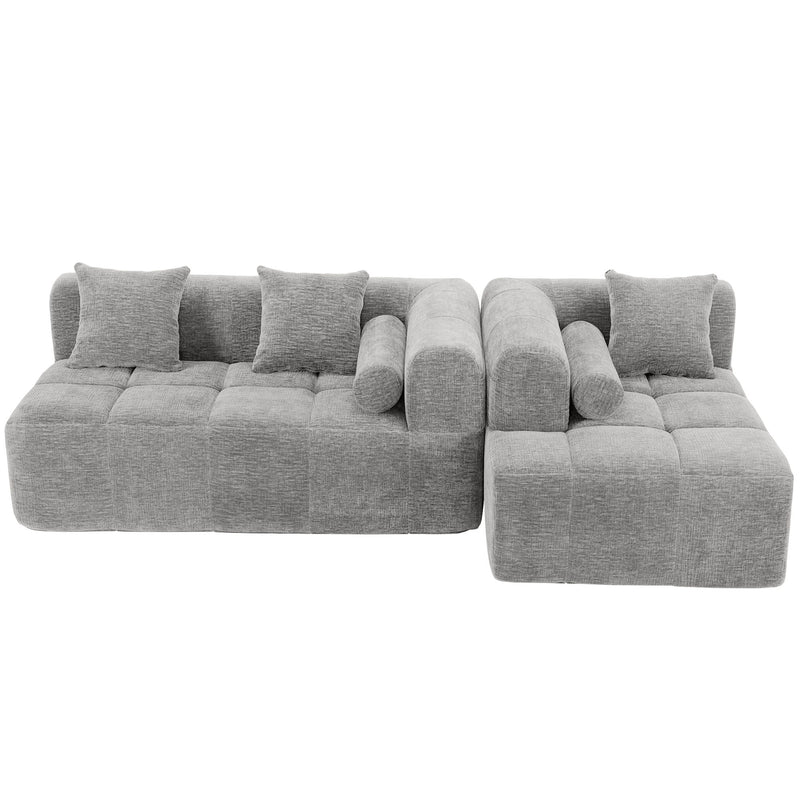 Sectional Free Combined Sofa With 2 Side Pockets