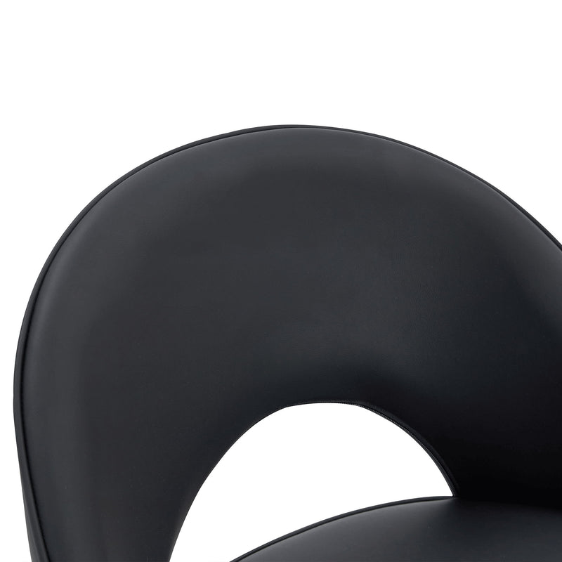Modern Upholstered 360° Rotatable Bar Chair With Metal Legs For Dining Room (Set of 2)