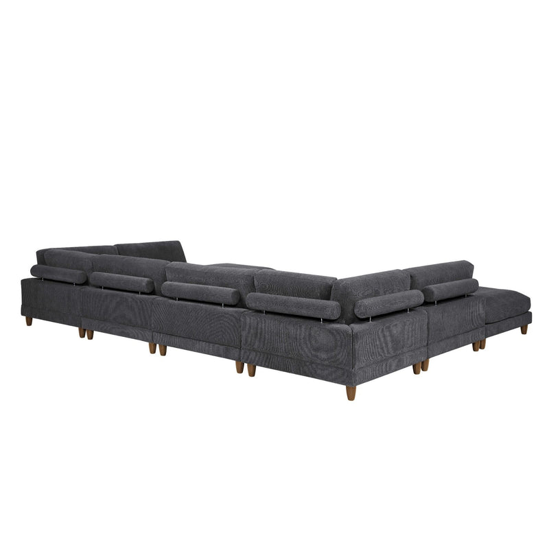 Modern Modular Sectional With Adjustable Back Support