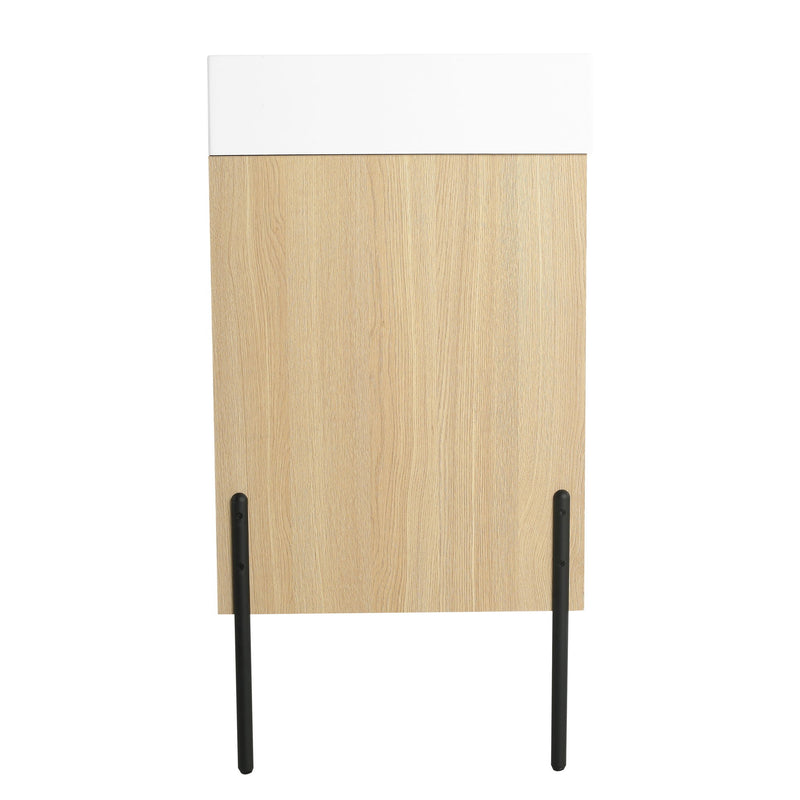 Modern Bathroom Vanity Combo With Single Resin Sink And Storage Cabinet