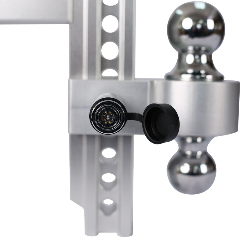 Alu - Adjustable Trailer Drop Hitch 2" Receiver 8" Adjustable - Silver